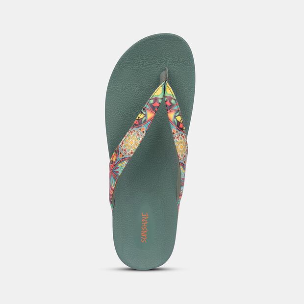 BATA SUNSHINE PRINTED FLIP FLOP THONGS FOR WOMEN