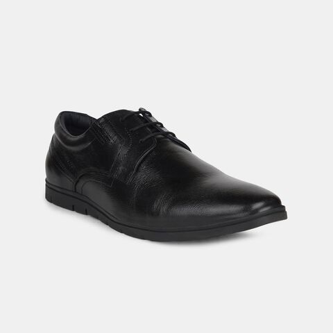 Hush Puppies Black Derby Formal Shoes For Men