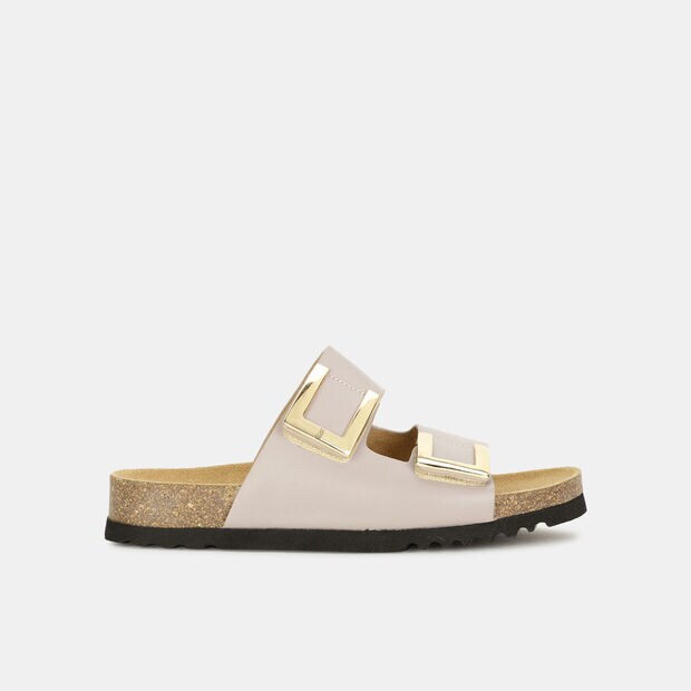 SCHOLL LEATHER MULES FOR WOMEN