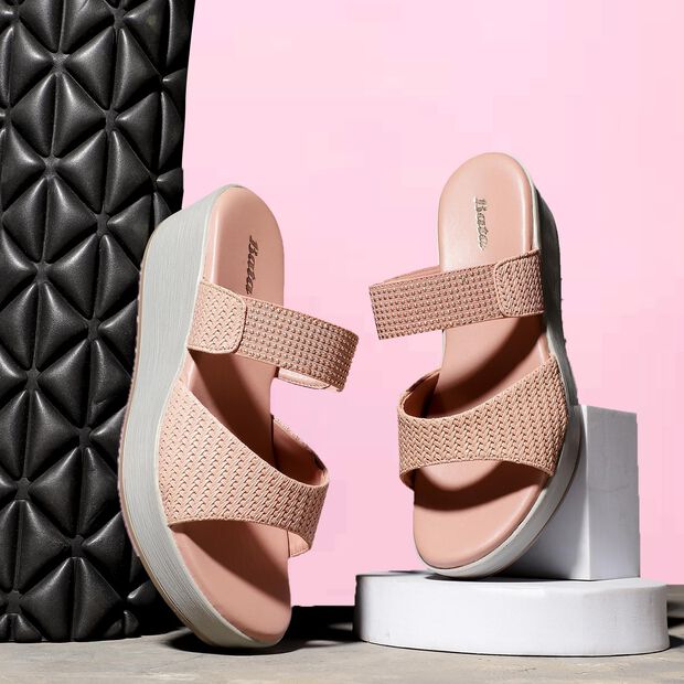 BATA WEDGE HEEL MULES FOR WOMEN