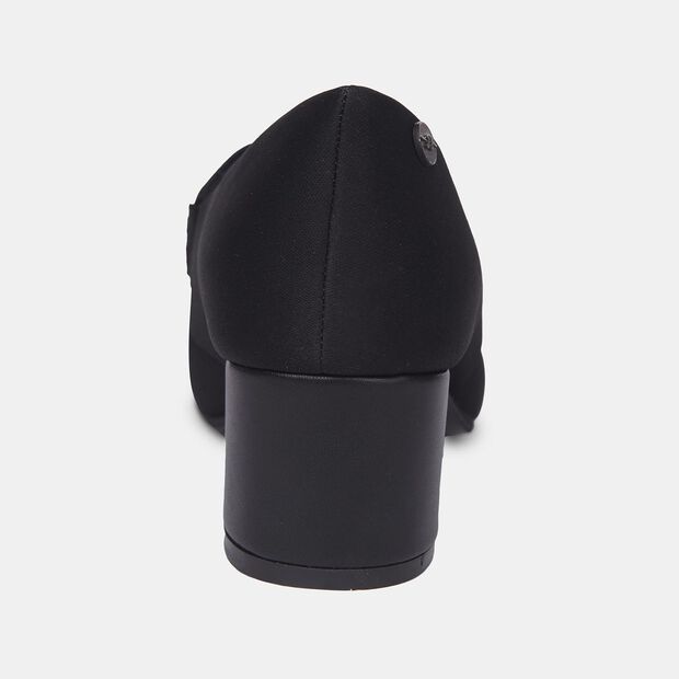 BATA TEXTILE BLOCK HEEL PUMPS FOR WOMEN