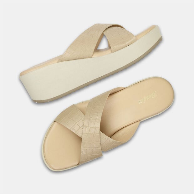 BATA WEDGE HEEL MULES FOR WOMEN