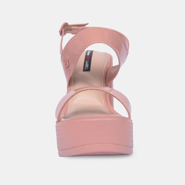 BATA RED LABEL TEXTURED BLOCK HEEL SANDALS FOR WOMEN