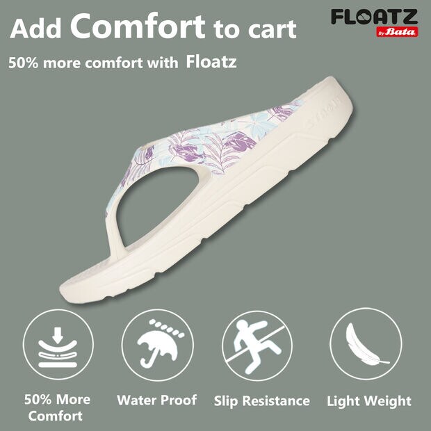 BATA FLOATZ CASUAL THONG FLIP FLOPS FOR WOMEN