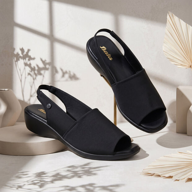BATA CASUAL PEEP TOE SANDALS FOR WOMEN