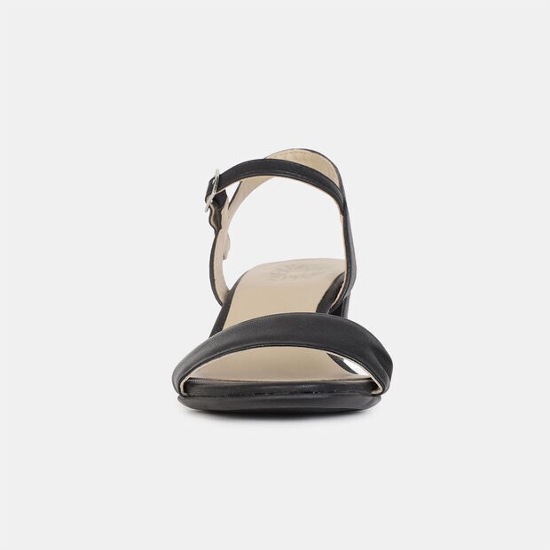 NATURALIZER LEATHER OPEN TOE BLOCK HEEL SANDALS FOR WOMEN