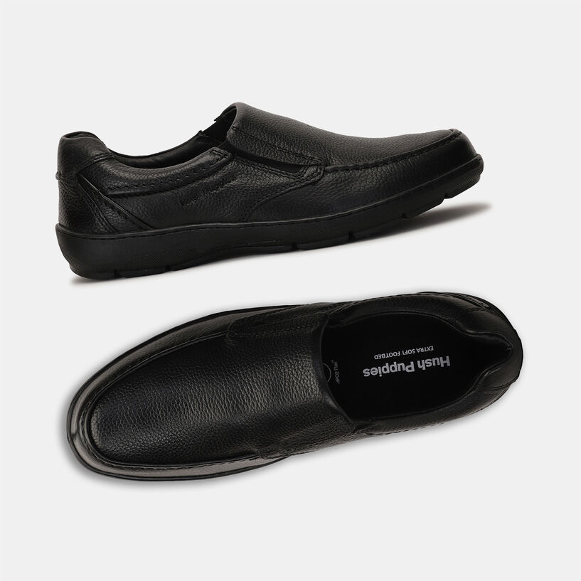 Hush Puppies Black Formal Shoes For Men Bata