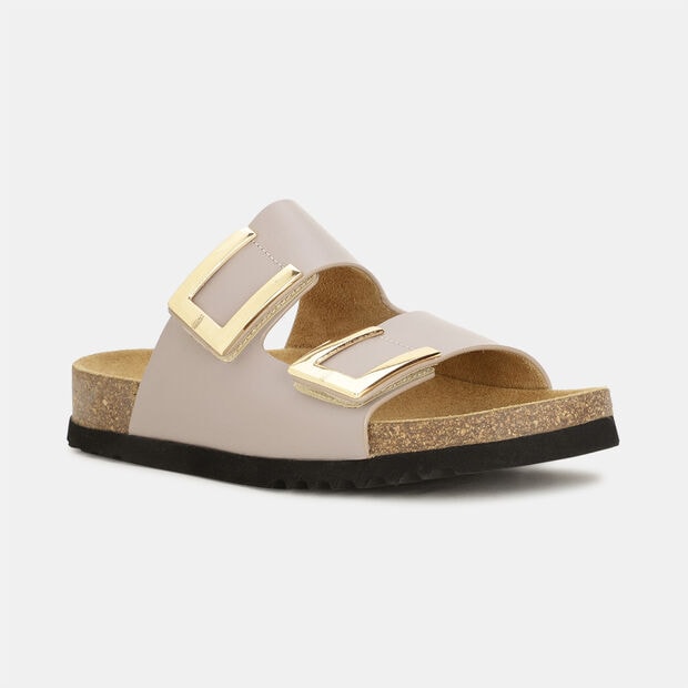 SCHOLL LEATHER MULES FOR WOMEN