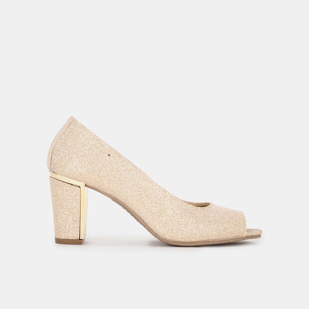 MARIE CLAIRE SHINY PEEP TOE PUMPS FOR WOMEN