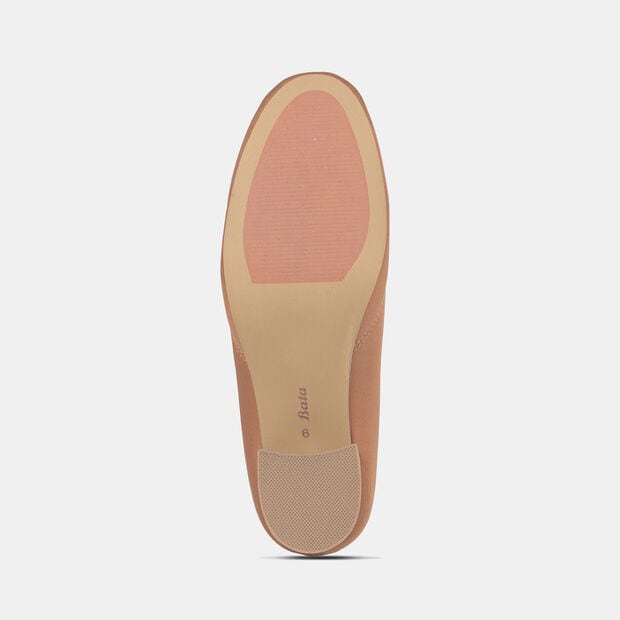 BATA TEXTILE BLOCK HEEL PUMPS FOR WOMEN