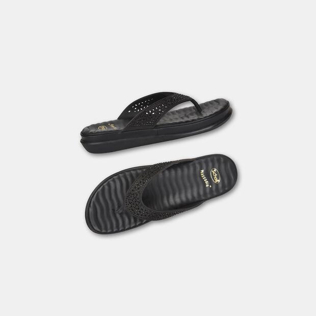 SCHOLL EMBELLISHED THONG SLIPPERS FOR WOMEN