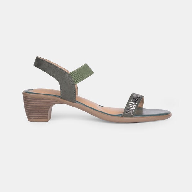 BATA EMBELLISHED OPEN TOE SANDALS FOR WOMEN
