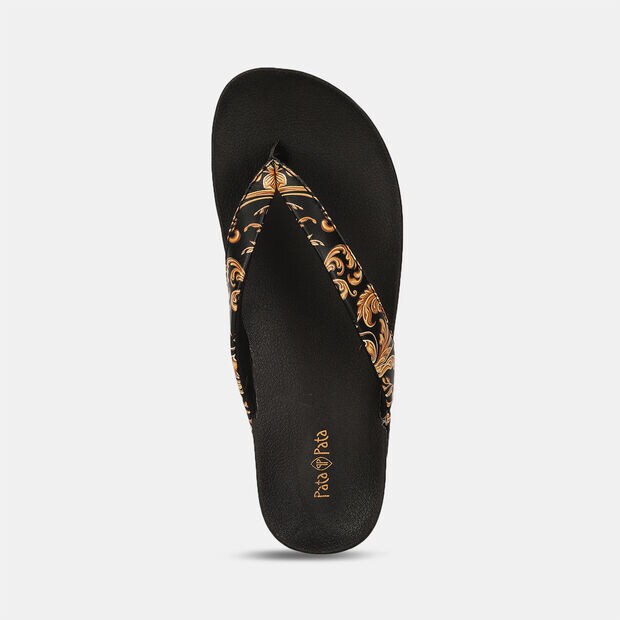 BATA SUNSHINE PRINTED FLIP FLOP THONGS FOR WOMEN