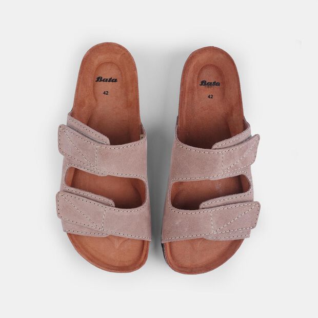 P&aacute;nsk&eacute; velurov&eacute; footbed pantofle Baťa, 