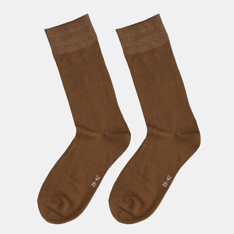 Bavlněné pánské klasické ponožky Baťa, hnědá