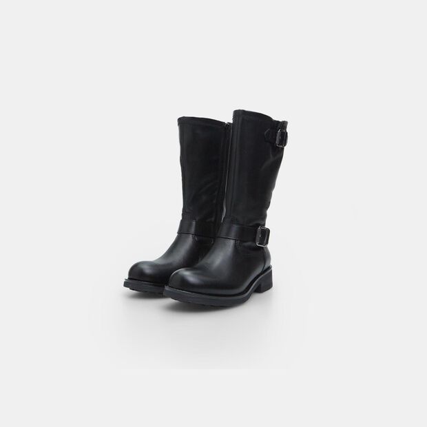 D&aacute;msk&eacute; kožen&eacute; biker boots Baťa, čern&aacute;