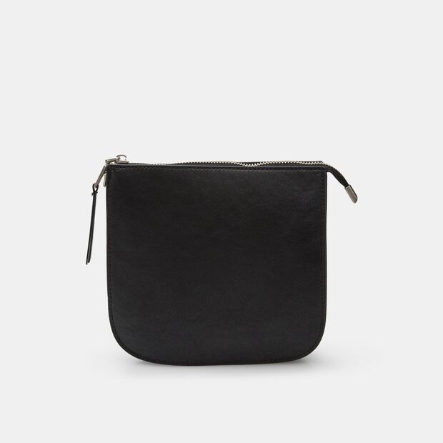 Kožen&aacute; d&aacute;msk&aacute; crossbody kabelka na zip Baťa, čern&aacute;