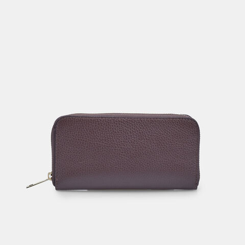 Dámská kožená peněženka na zip Baťa, hnědá