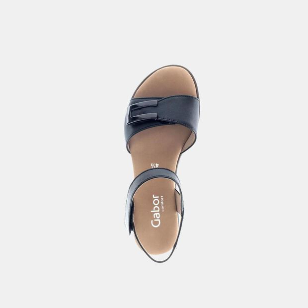 D&aacute;msk&eacute; kožen&eacute; sand&aacute;ly Gabor Comfort, čern&aacute;