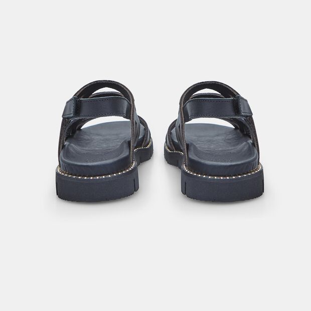 Kožen&eacute; letn&iacute; chunky sand&aacute;ly pro ženy Baťa, čern&aacute;