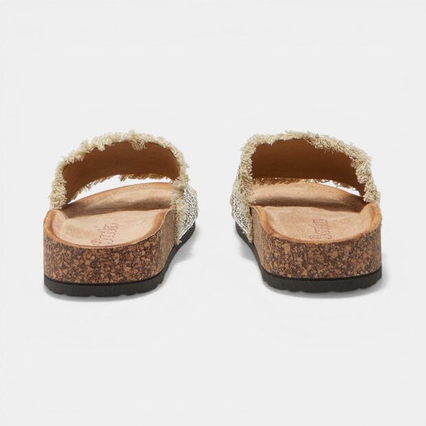 D&aacute;msk&eacute; letn&iacute; footbed pantofle Baťa, b&eacute;žov&aacute;