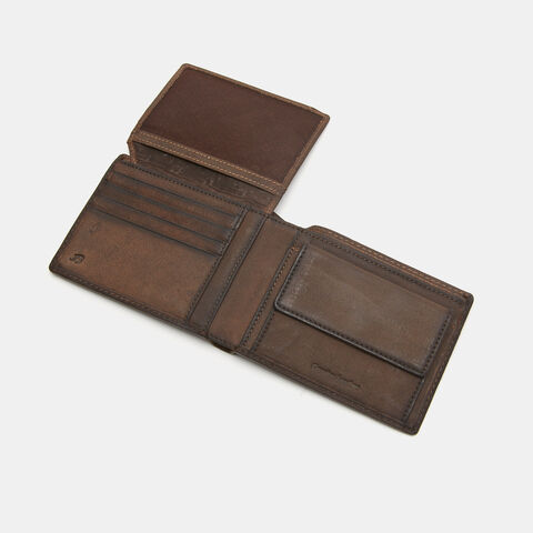 Pánská kožená peněženka Baťa, hnědá