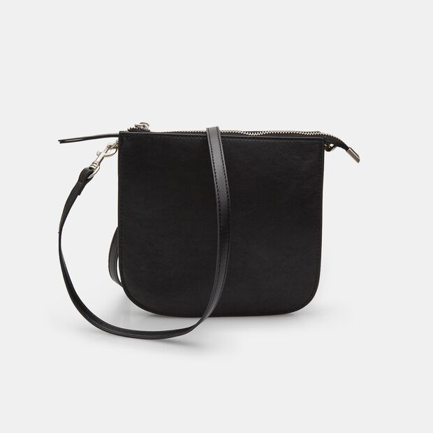 Kožen&aacute; d&aacute;msk&aacute; crossbody kabelka na zip Baťa, čern&aacute;