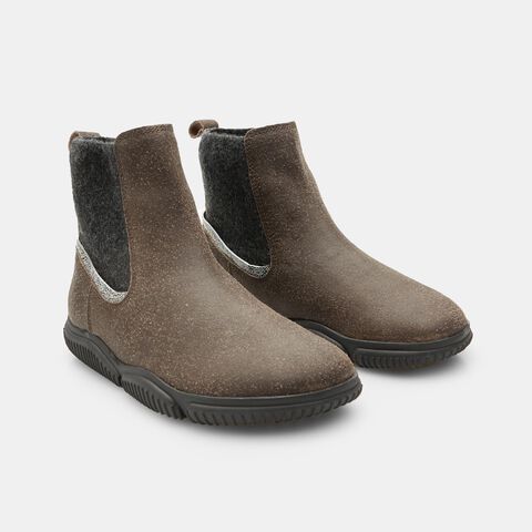 Dámské kožené barefoot chelsea Weinbrenner, hnědá