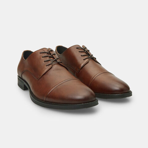 Pánské kožené derby polobotky Baťa 24H, písková