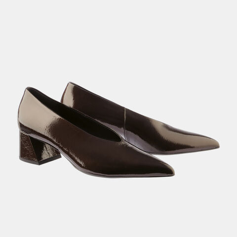 Högl dámské elegantní lodičky na podpatku pro město, hnědá