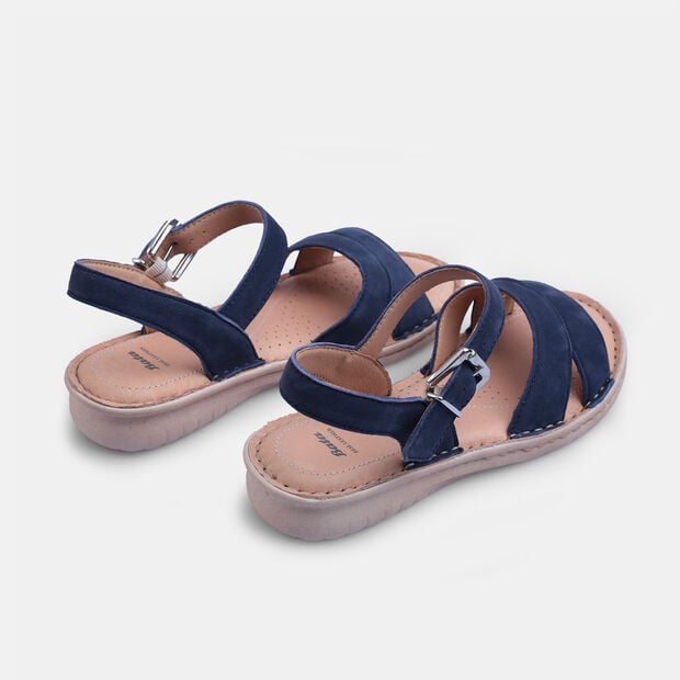 Dámské kožené sandály, modrá