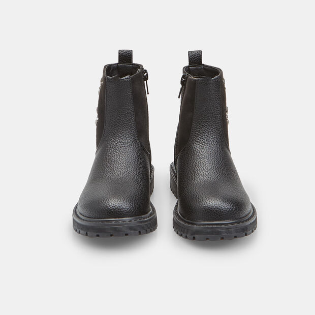 Kotníkové boty pro dívky se zipem Baťa, černá