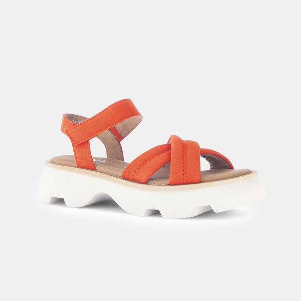 D&aacute;msk&eacute; kožen&eacute; sand&aacute;ly Gabor Comfort, oranžov&aacute;