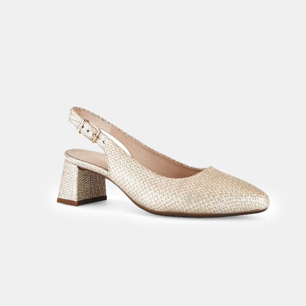 D&aacute;msk&eacute; kožen&eacute; slingback lodičky Gabor Comfort, b&iacute;l&aacute;