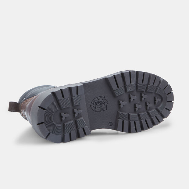 Pánská kožená šněrovací kotníková bota, písková