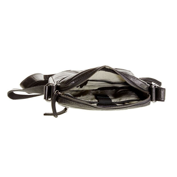 P&aacute;nsk&aacute; kožen&aacute; crossbody ta&scaron;ka, čern&aacute;
