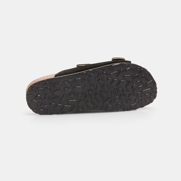 P&aacute;nsk&eacute; kožen&eacute; footbed pantofle Baťa, čern&aacute;