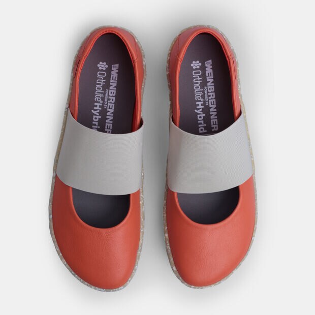D&aacute;msk&eacute; kožen&eacute; barefoot baler&iacute;ny Weinbrenner, oranžov&aacute;