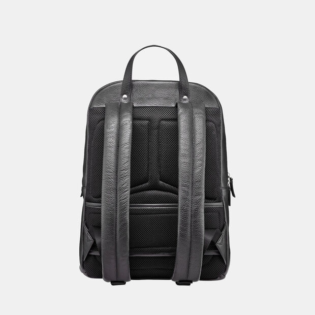 Kožen&yacute; unisex batoh Geox Yvan, čern&aacute;