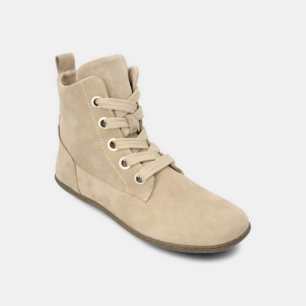  Dámské Barefoot Kotníkové Boty GROUNDIES® Salzburg, béžová