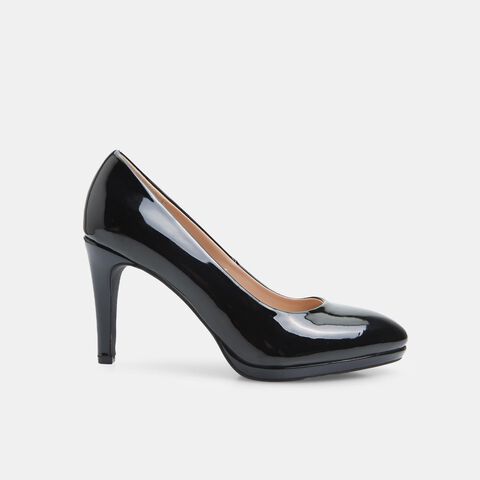 Dámské lakované vysoké lodičky Baťa, černá