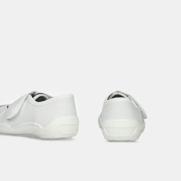 Dětské školní přezůvky s potiskem Mini B, bílá