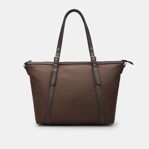 Kabelka model shopper s detaily v efektu saffiano Bata, hněd&aacute;