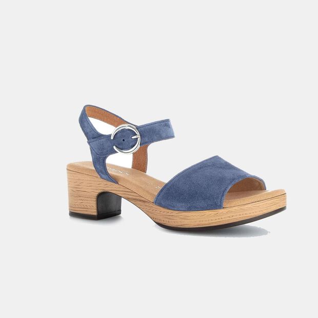D&aacute;msk&eacute; kožen&eacute; sand&aacute;ly na platformě Gabor Comfort , modr&aacute;