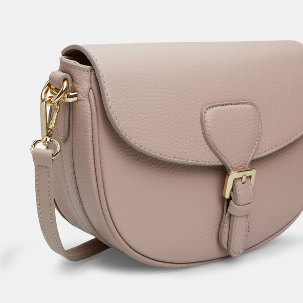 D&aacute;msk&aacute; kožen&aacute; crossbody kabelka, růžov&aacute;