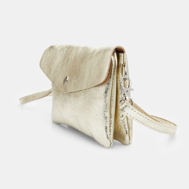 D&aacute;msk&aacute; kožen&aacute; crossbody kabelka Baťa, zlat&aacute;
