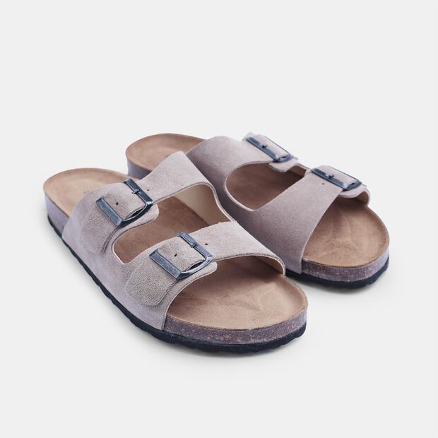 P&aacute;nsk&eacute; kožen&eacute; footbed pantofle Baťa, hněd&aacute;