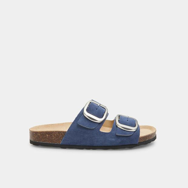 D&aacute;msk&eacute; kožen&eacute; footbed pantofle, 