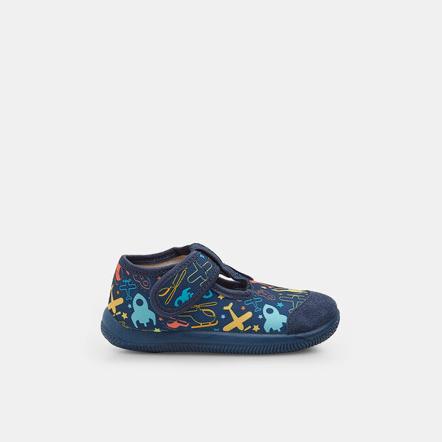 Chlapecké barefoot přezůvky s vesmírným motivem , modrá