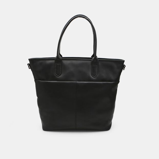 D&aacute;msk&aacute; kožen&aacute; shopper kabelka Baťa, čern&aacute;